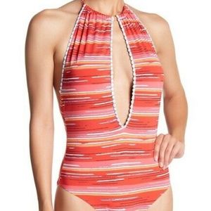 Dolce Vita Plunge One-Piece Cheeky Swimsuit, M